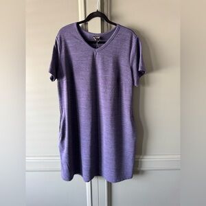 Blue Short Sleeve Dress with pockets